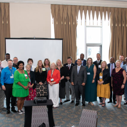 Lesley with school superintendents