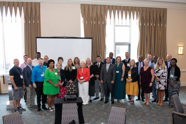 Lesley with school superintendents