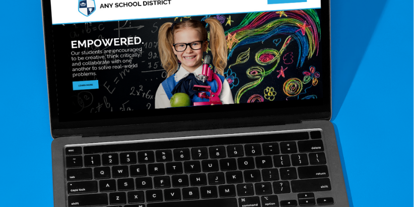 Mockup of a school website
