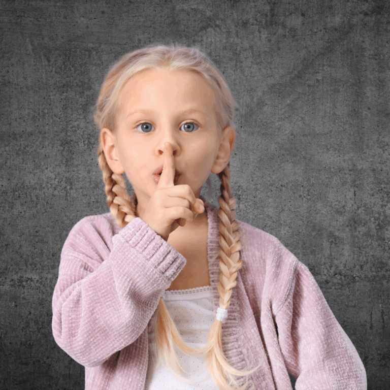 Girl shushing