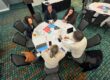 Participants play The Crisis Zone game.