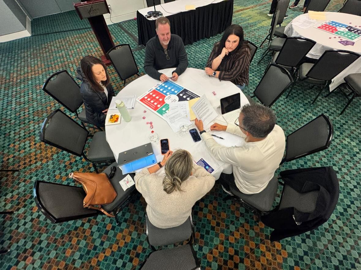 Participants play The Crisis Zone game.